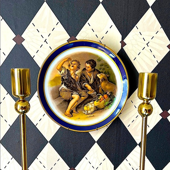 Vintage Echt Cobalt Inglasur Plate – Bartolomé Esteban Murillo, Arzberg Germany - Picture 5 of 15